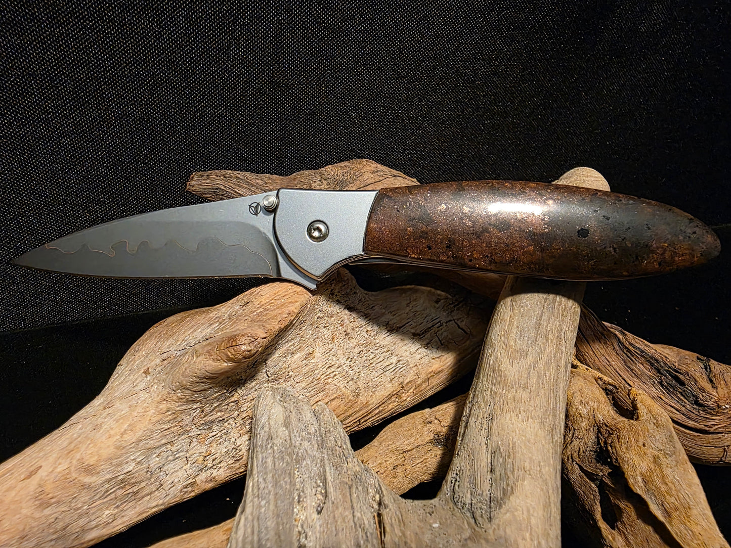 Native Copper in Matrix Kershaw Leek Composite Blade Folding Pocket Knife (Model 1660CB) #156