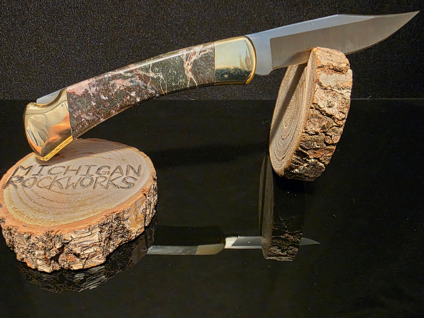 Copper Ore Buck 110 Folding Pocket Knife #142