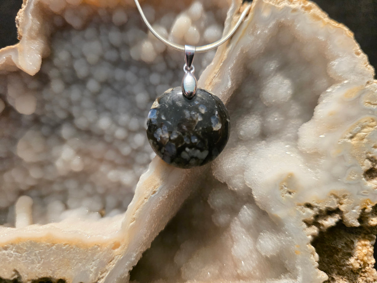 Blue Opal Rhyolite Pendant #258