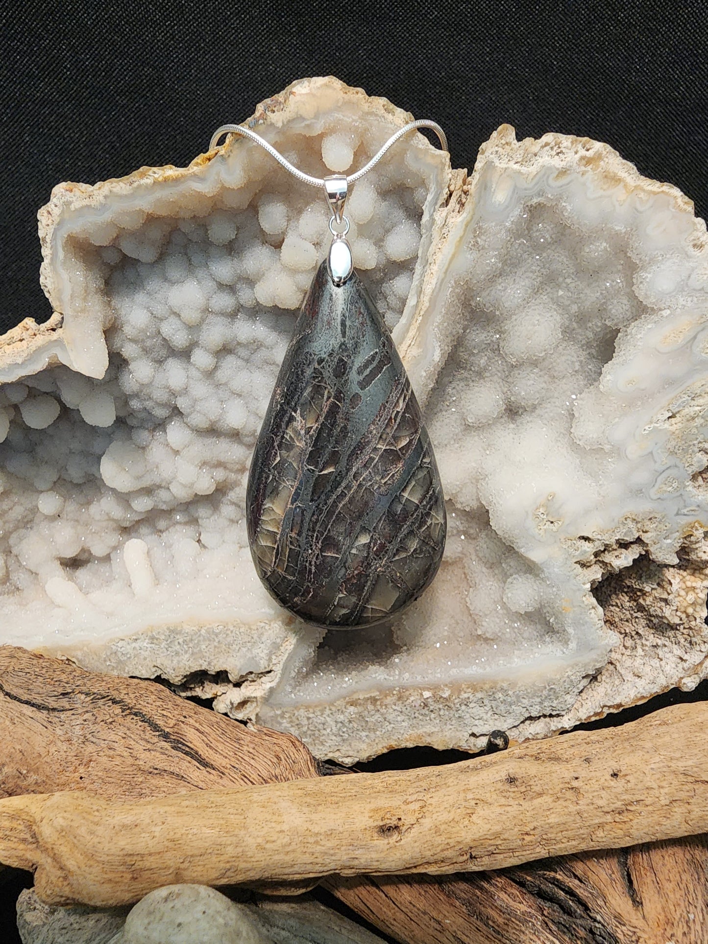 Banded Magnetite Pendant #130