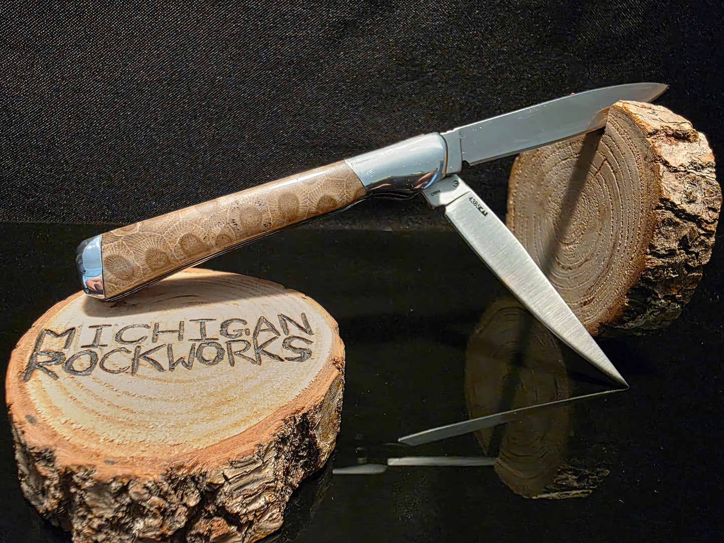 Petoskey Stone Kershaw Allegory 2 Blade Folding Pocket Knife (Model 4385) #169