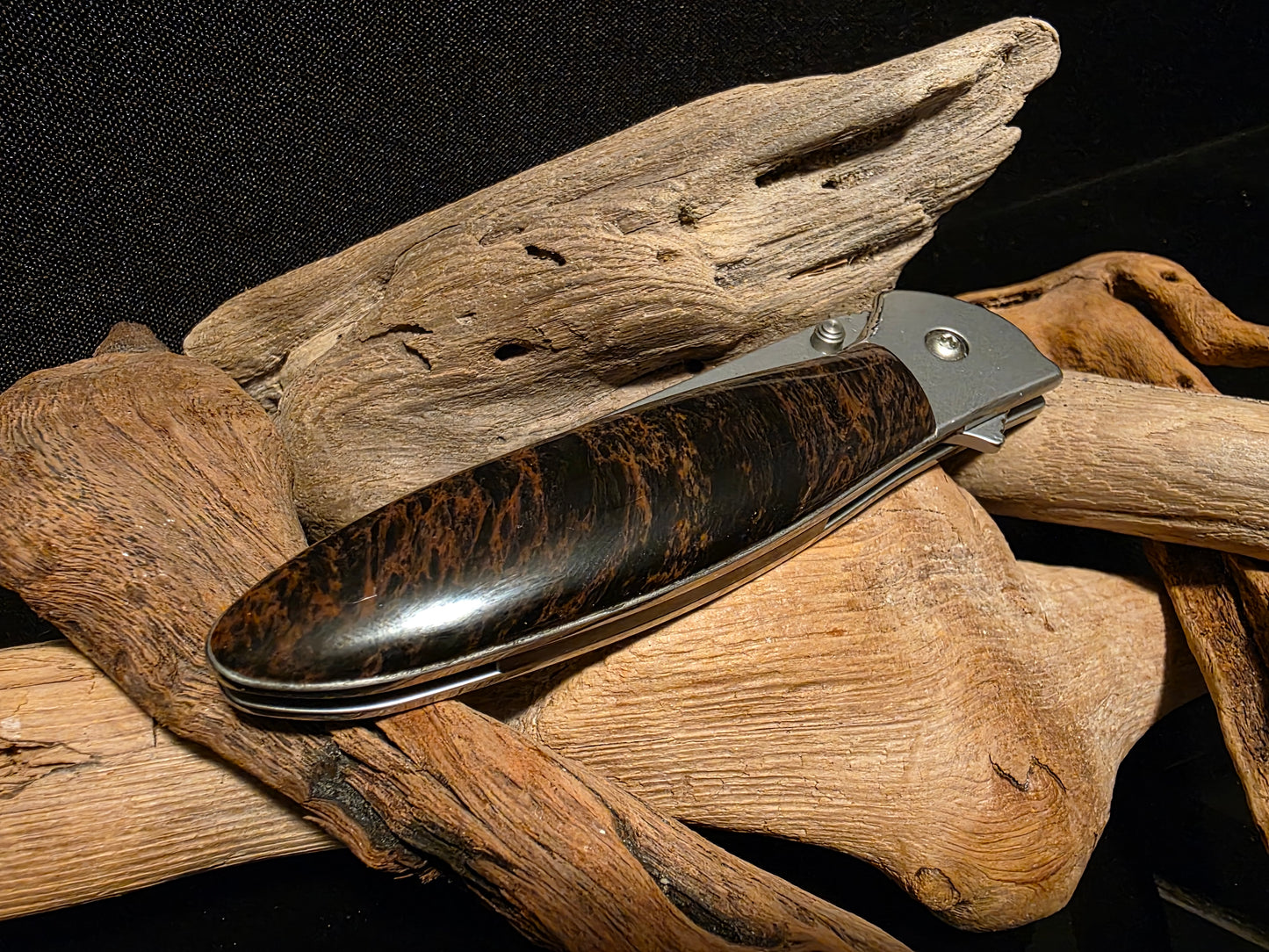 Mahogany Obsidian Kershaw Random Leek Pocket Knife (Model 1660R) #152
