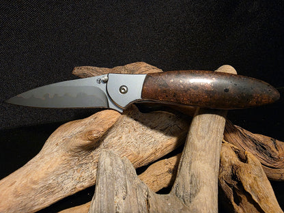 Native Copper in Matrix Kershaw Leek Composite Blade Folding Pocket Knife (Model 1660CB) #156