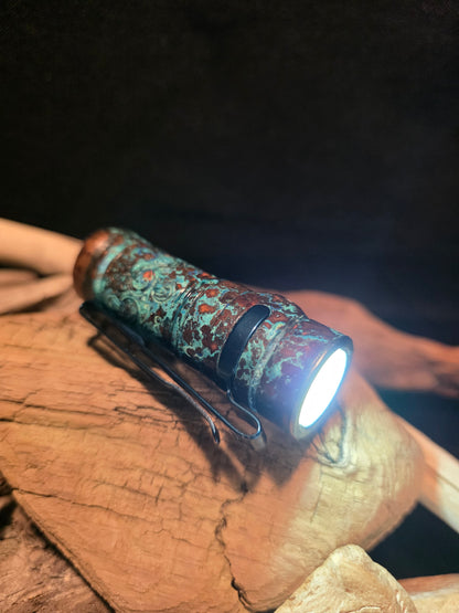 Shipwreck Copper Olight Baton 3 Eternal Fall Flashlight #206