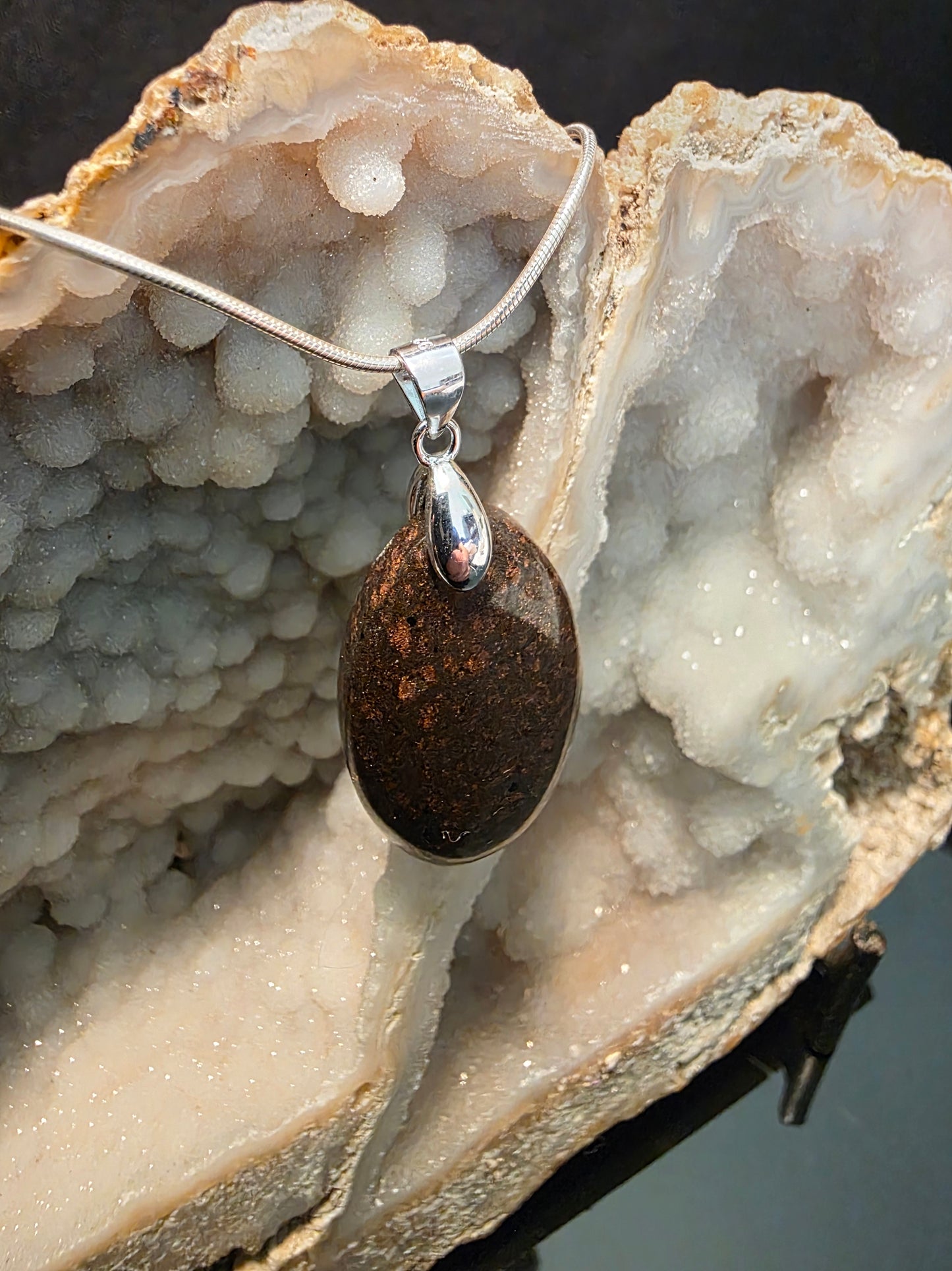 Native Copper in Matrix Pendant #187