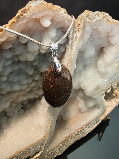 Native Copper in Matrix Pendant #187