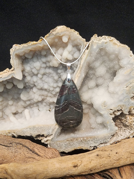 Banded Magnetite Pendant #129