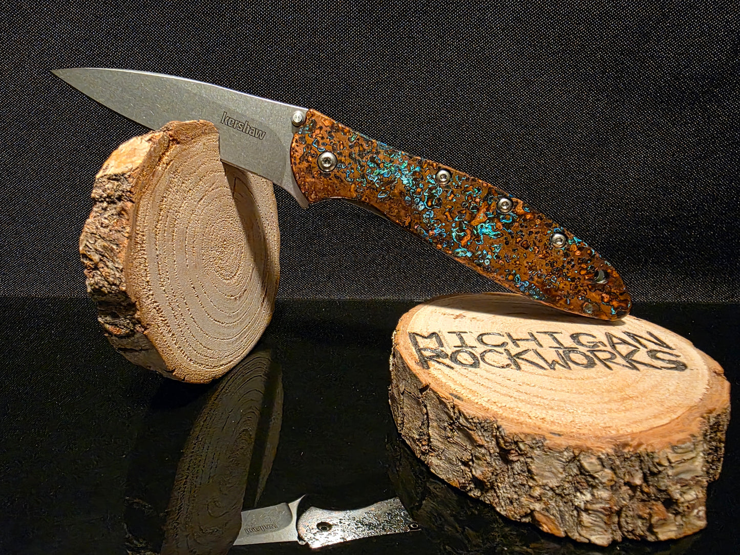 Shipwreck Copper Kershaw Leek Model 1660CU Folding Pocket Knife #140