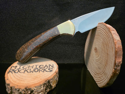 Utah Dinosaur Gem Bone Buck 113 Ranger Shinner Fixed Blade Hunting Knife (Model 0113BRS-B) #240