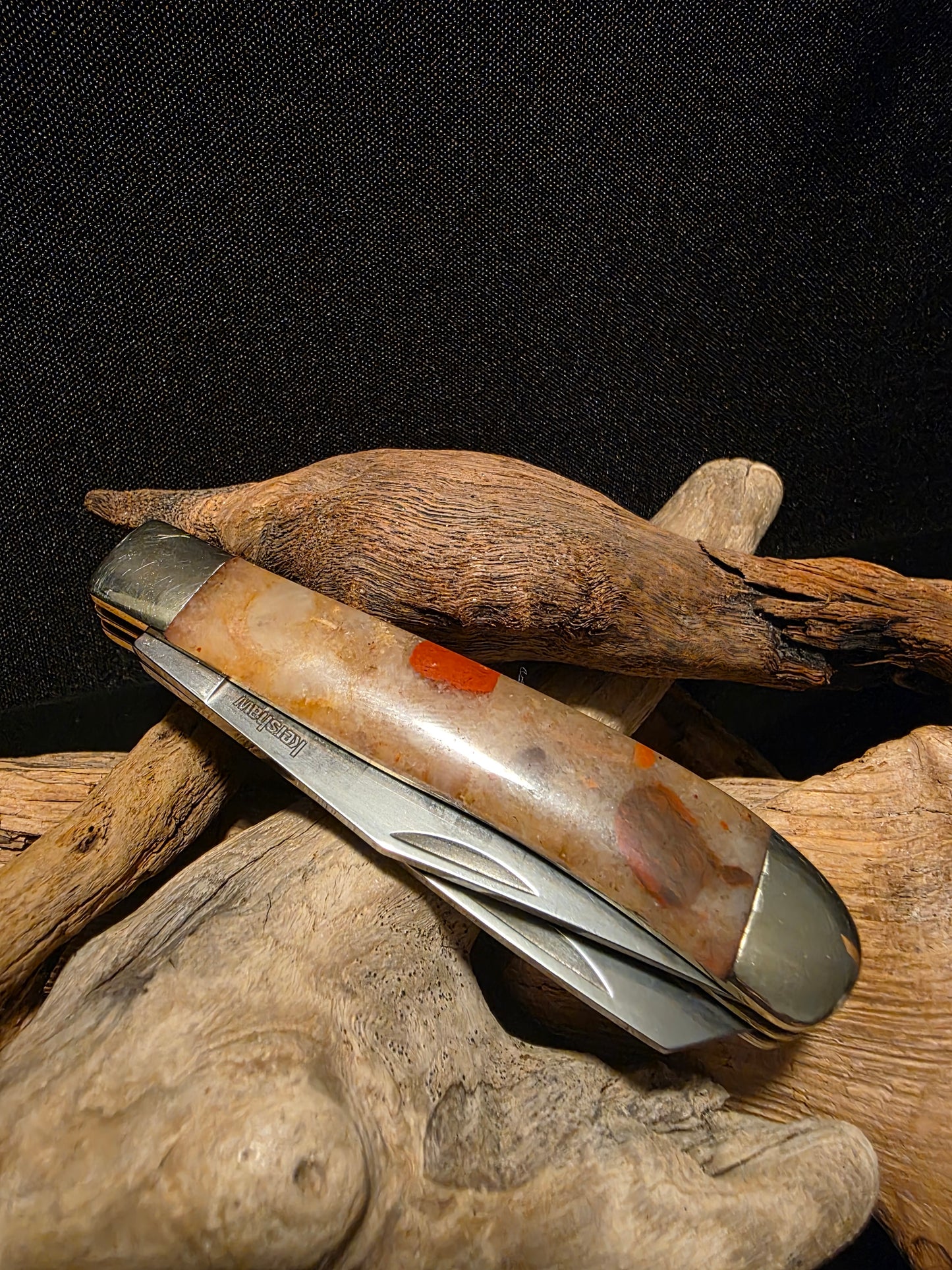 Pudding Stone Kershaw Gadsden 2 Blade Folding Pocket Knife (Model 4381-RB) #161