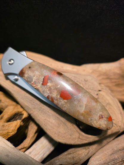 Puddingstone Kershaw Leek Folding Pocket Knife (Model 1660) #243