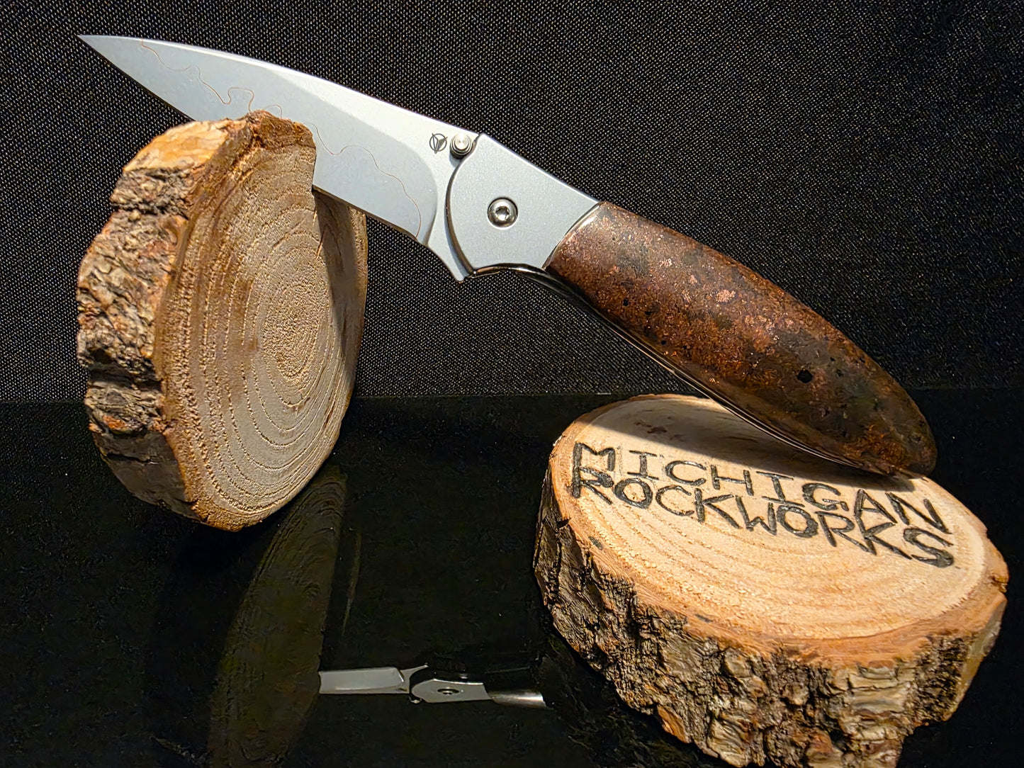 Native Copper in Matrix Kershaw Leek Composite Blade Folding Pocket Knife (Model 1660CB) #156