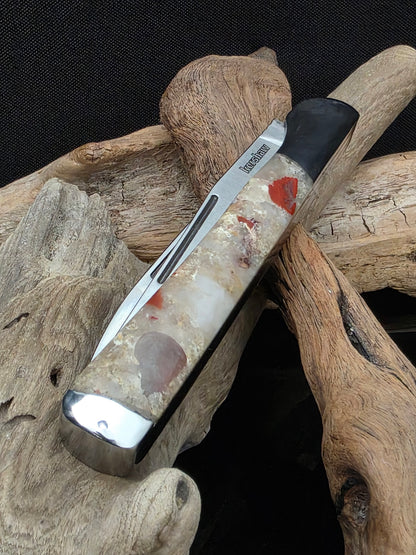Pudding Stone Kershaw Allegory 2 Blade Folding Pocket Knife (Model 4385) #155
