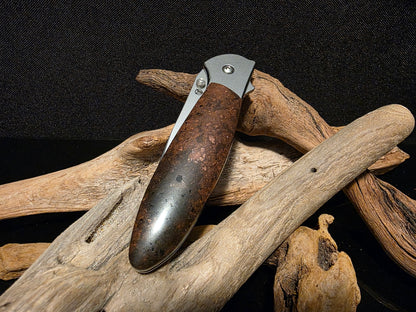 Native Copper in Matrix Kershaw Leek Composite Blade Folding Pocket Knife (Model 1660CB) #156