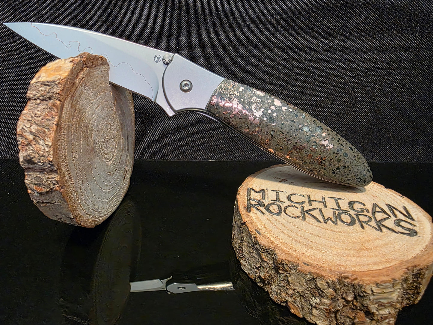 Native Copper in Matrix Kershaw Leek Composite Blade Folding Pocket Knife (Model 1660CB) #160