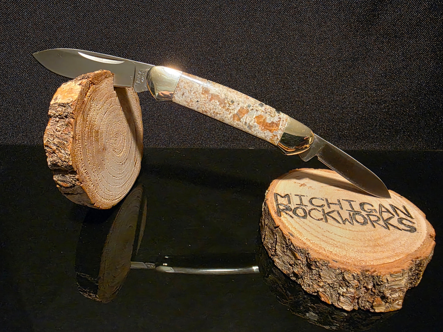 Yooperlite Buck Canoe Folding Pocket Knife #158