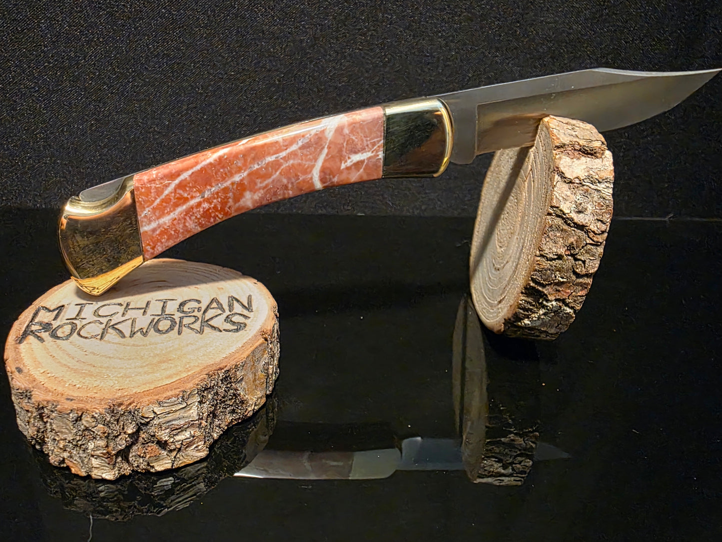 "Bacon" Kona Dolomite Buck 110 Folding Pocket Knife #143