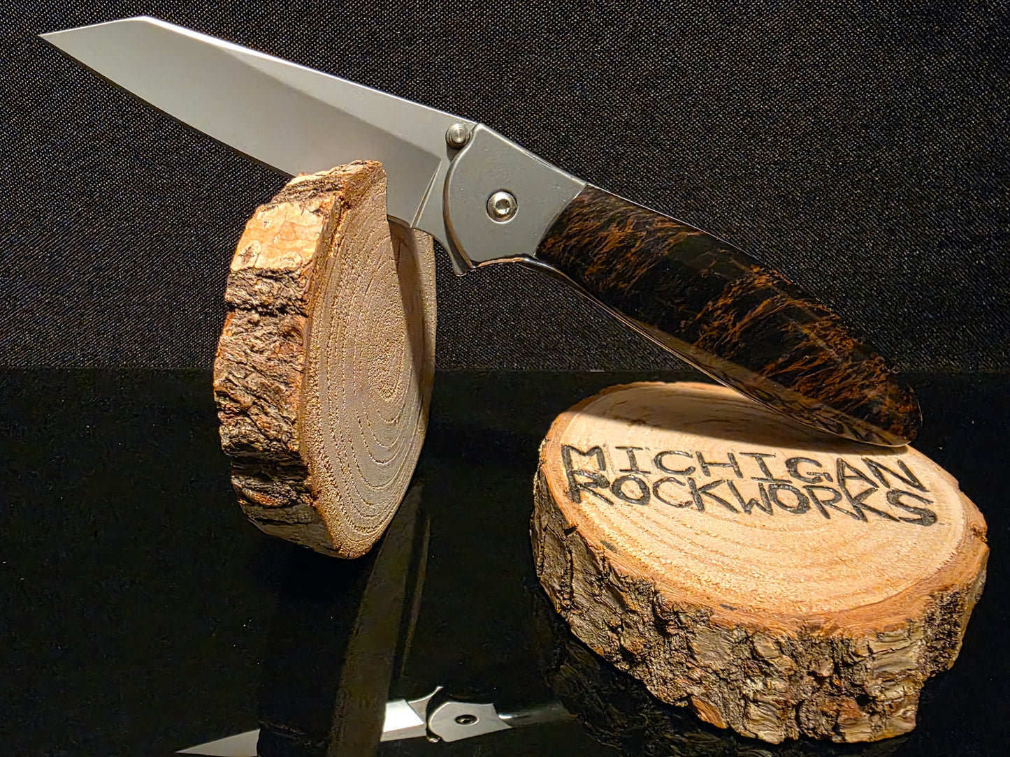 Mahogany Obsidian Kershaw Random Leek Pocket Knife (Model 1660R) #152