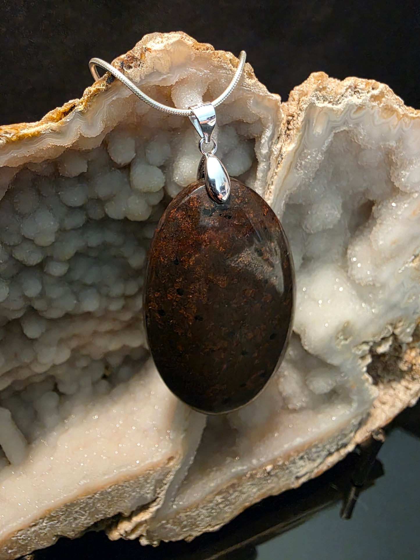 Native Copper in Matrix Pendant #185