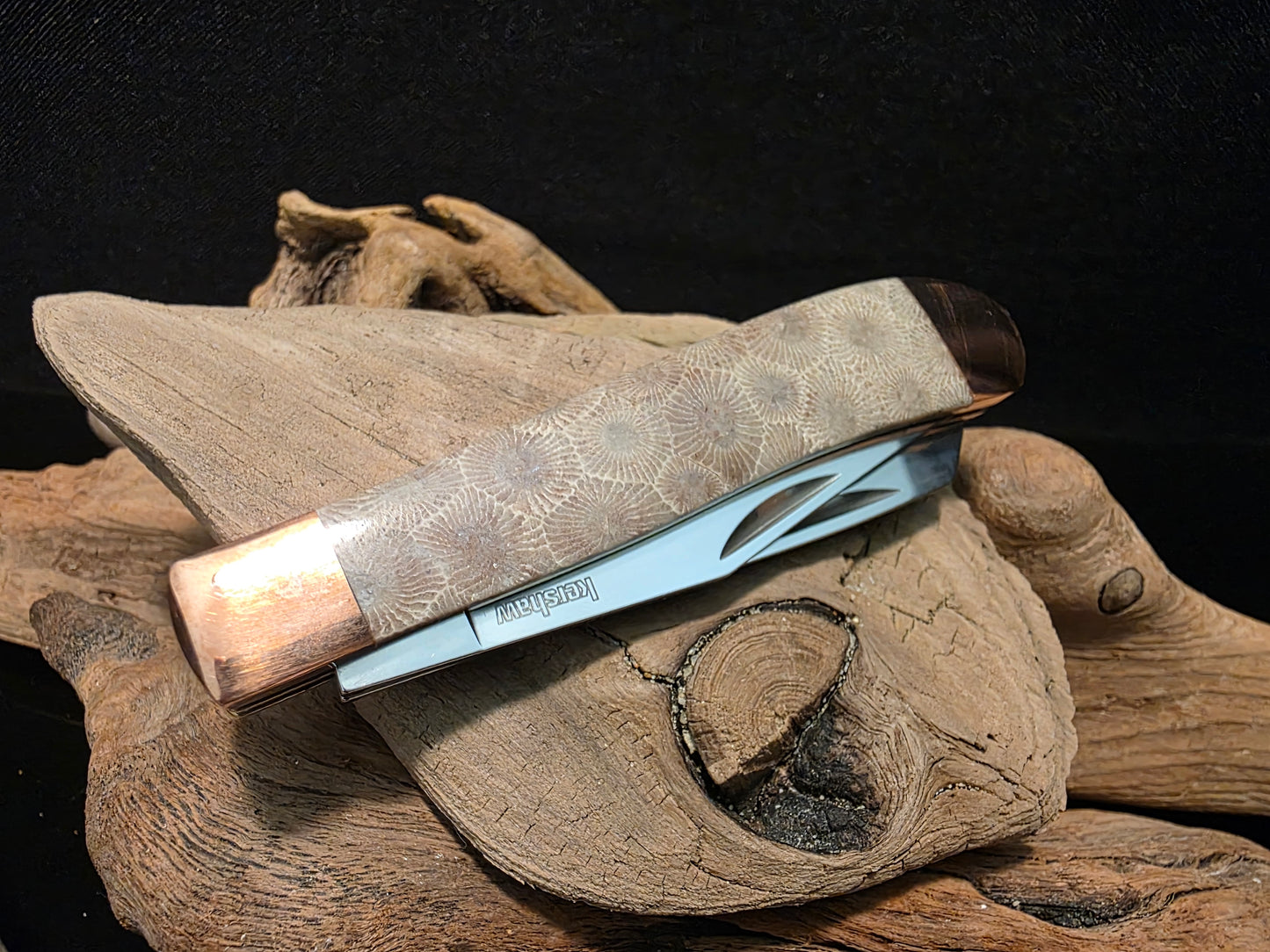 Petoskey Stone Kershaw Gadsden Folding Pocket Knife (Model 4381BJB) #202