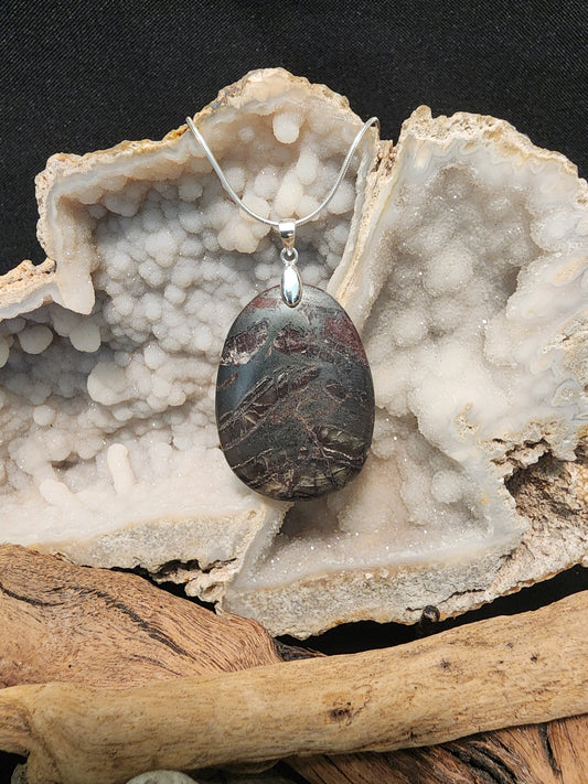 Banded Magnetite Pendant #128