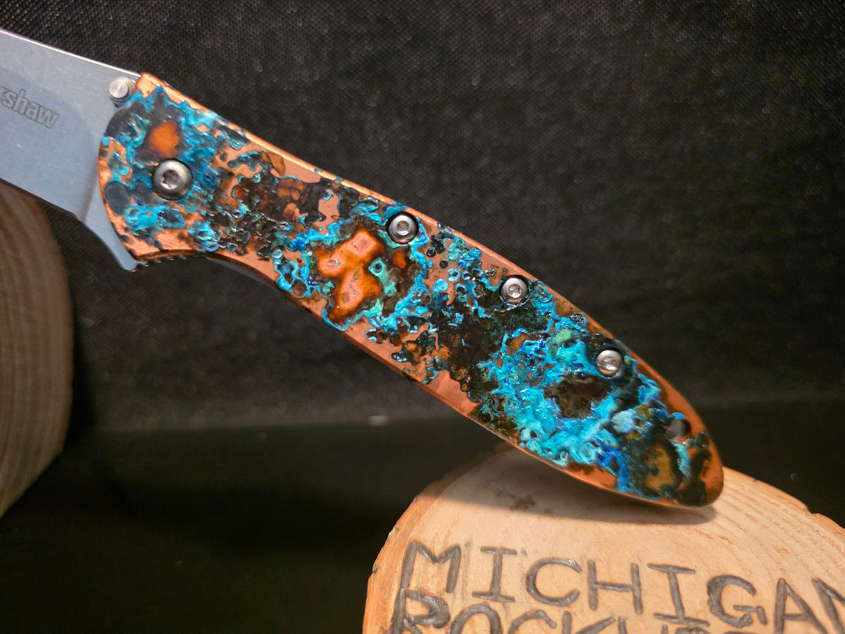 Shipwreck Copper Kershaw Leek Folding Pocket Knife(Model 1660CU) #229