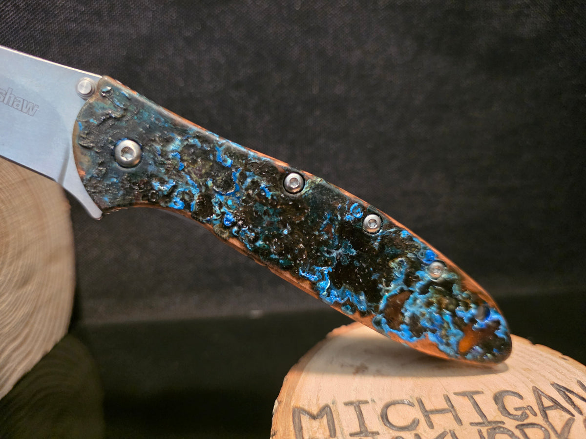 Shipwreck Copper Kershaw Leek Folding Pocket Knife(Model 1660CU) #236
