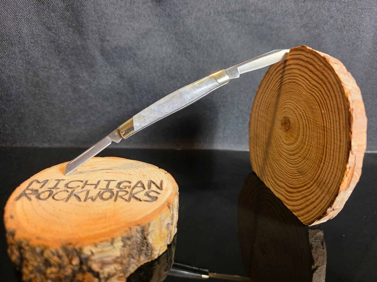 Labradorite Buck Deuce Folding Pocket Knife #265