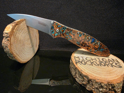 Shipwreck Copper Kershaw Leek Pocket Knife(Model 1660CU) #199
