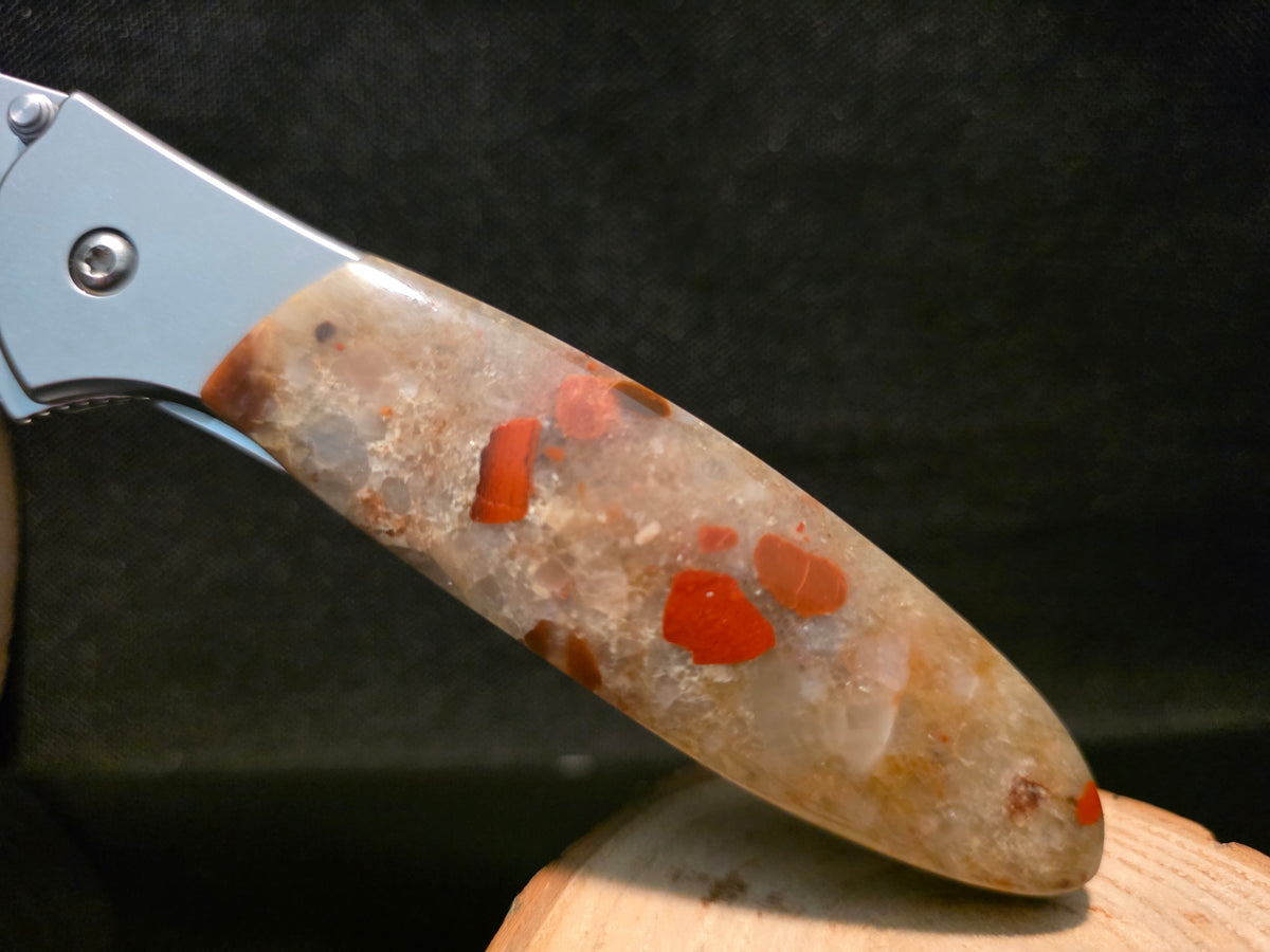 Puddingstone Kershaw Leek Folding Pocket Knife (Model 1660) #243