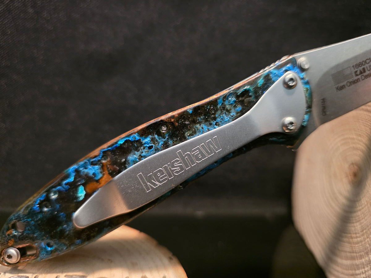 Shipwreck Copper Kershaw Leek Folding Pocket Knife(Model 1660CU) #237