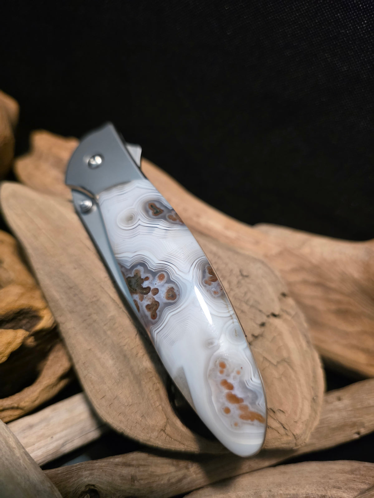 Grand Canyon Parallax Agate Kershaw Leek Folding Pocket Knife (Model 1660) #242