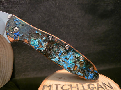 Shipwreck Copper Kershaw Leek Folding Pocket Knife(Model 1660CU) #237