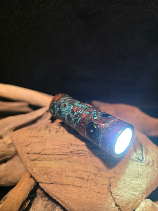 Shipwreck Copper Olight Baton 3 Eternal Fall Flashlight #206