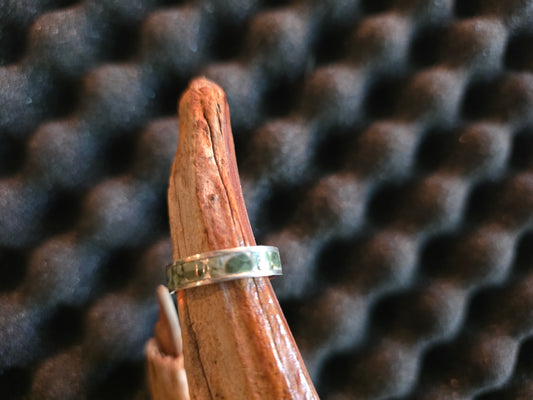 Isle Royale Greenstone Inlay Ring Size 8 #209