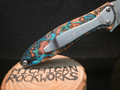Shipwreck Copper Kershaw Leek Folding Pocket Knife(Model 1660CU) #228