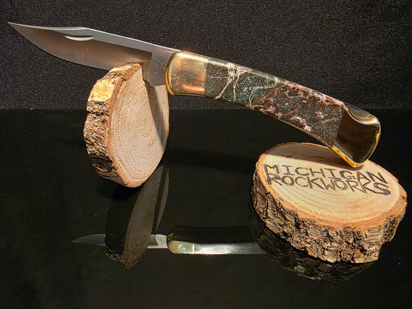 Copper Ore Buck 110 Folding Pocket Knife #142
