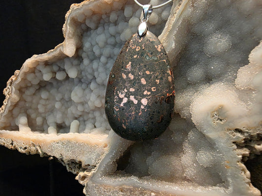 Native Copper in Matrix Pendant #183
