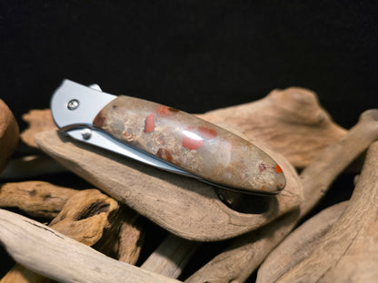 Puddingstone Kershaw Leek Folding Pocket Knife (Model 1660) #243
