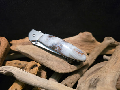 Grand Canyon Parallax Agate Kershaw Leek Folding Pocket Knife (Model 1660) #242