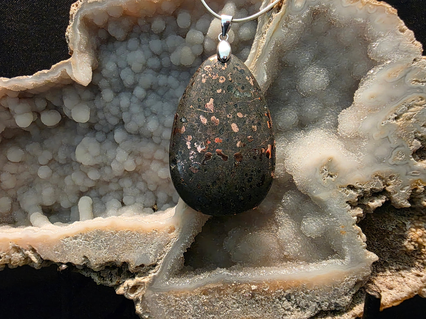 Native Copper in Matrix Pendant #183