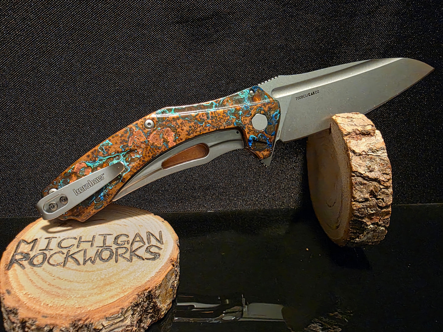 Shipwreck Copper Kershaw Natrix XL Pocket Knife (Model KS7008CU)#199